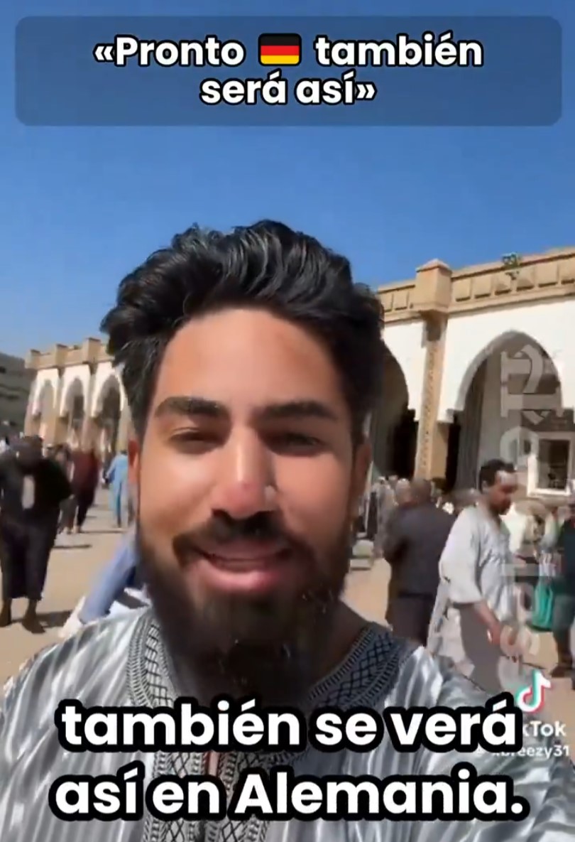 Un marroquí nacido en Alemania se graba durante una visita a su país de origen, anunciando que Alemania será islamizada: "Pronto, inshallah, Alemania también será así. Id preparándoos".