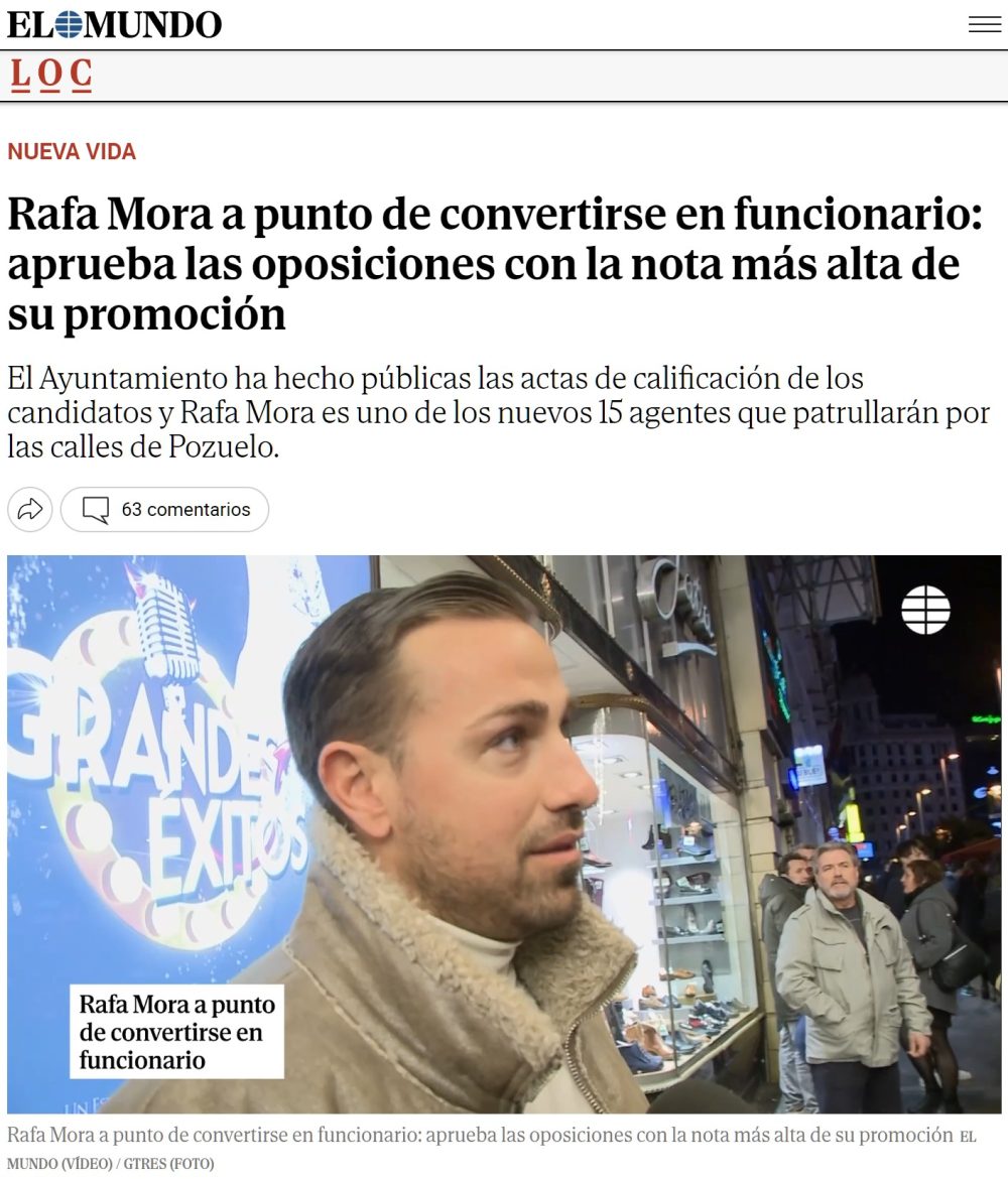 Imagina que te saltas un ceda el paso y el que te multa es... Rafa Mora.