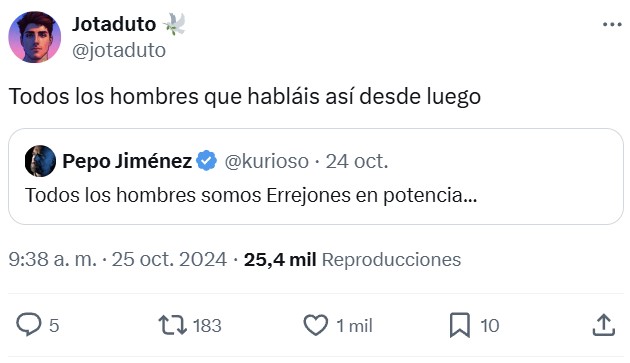 "Todos los hombres somos Errejones en potencia".