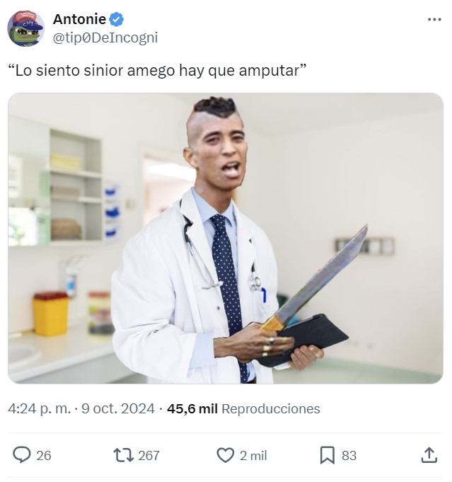 Uno de los nuevos médicos de Perro Sanxe leyéndote los resultados del análisis.