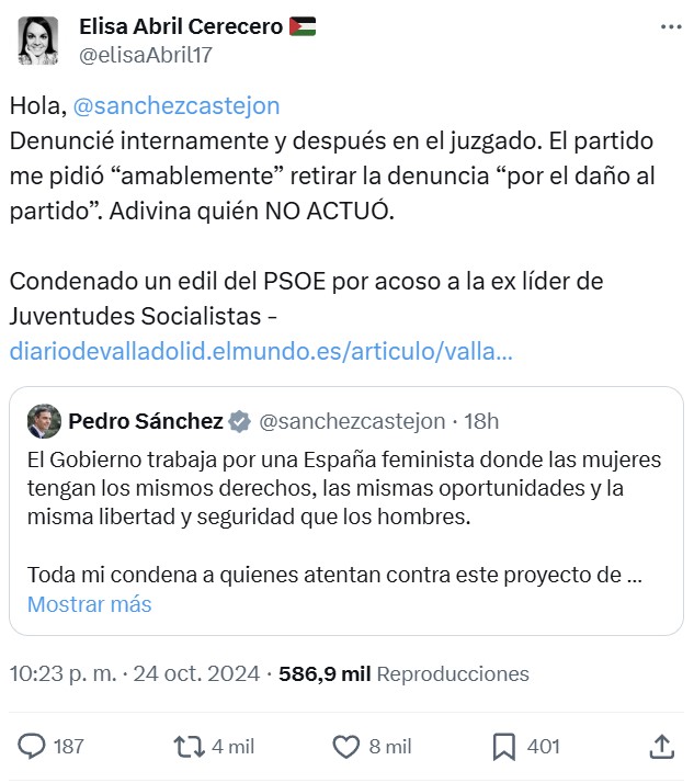 PDRO se solidariza con Yolanda por tener que expulsar a una oveja negra de su partido (jeje) y una de las denunciantes le responde.