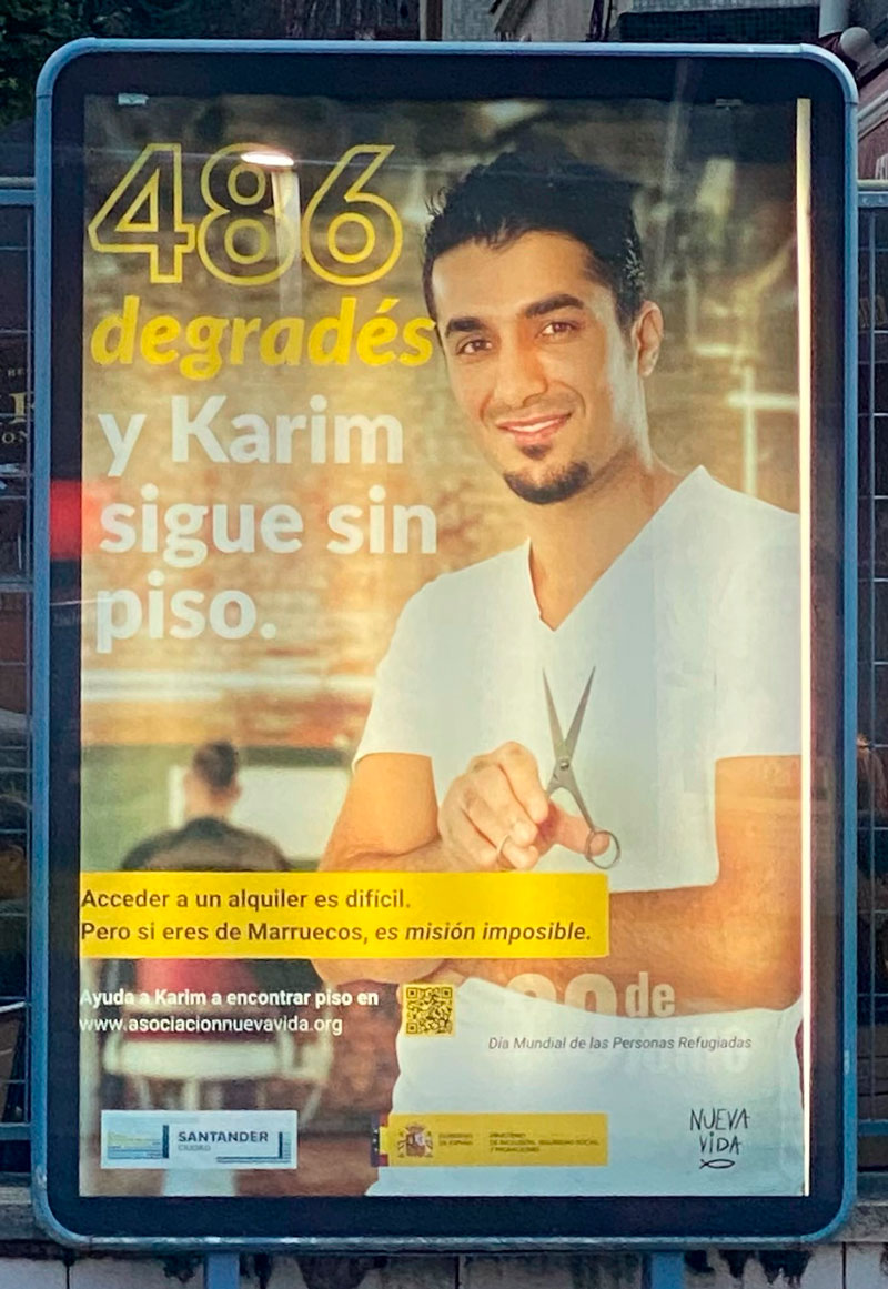 Cartel visto en el metro de Bilbao.