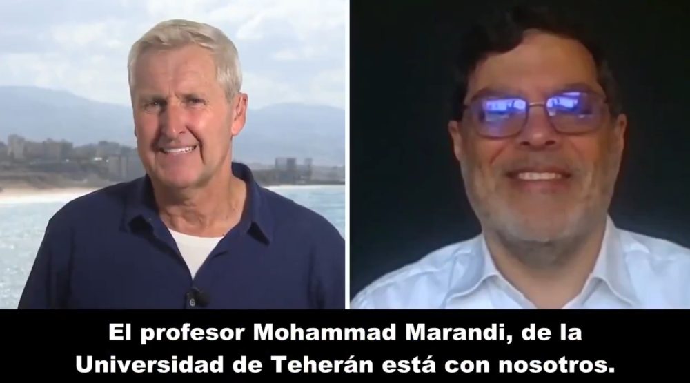 Invitan al Profesor de la Universidad de Teherán M. Marandi a un programa de Sky News para hablar de la respuesta de Irán sobre Israel.