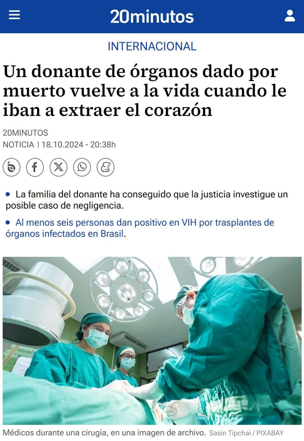 Imagina despertarte en medio de un quirófano en el que te están sacando los órganos...