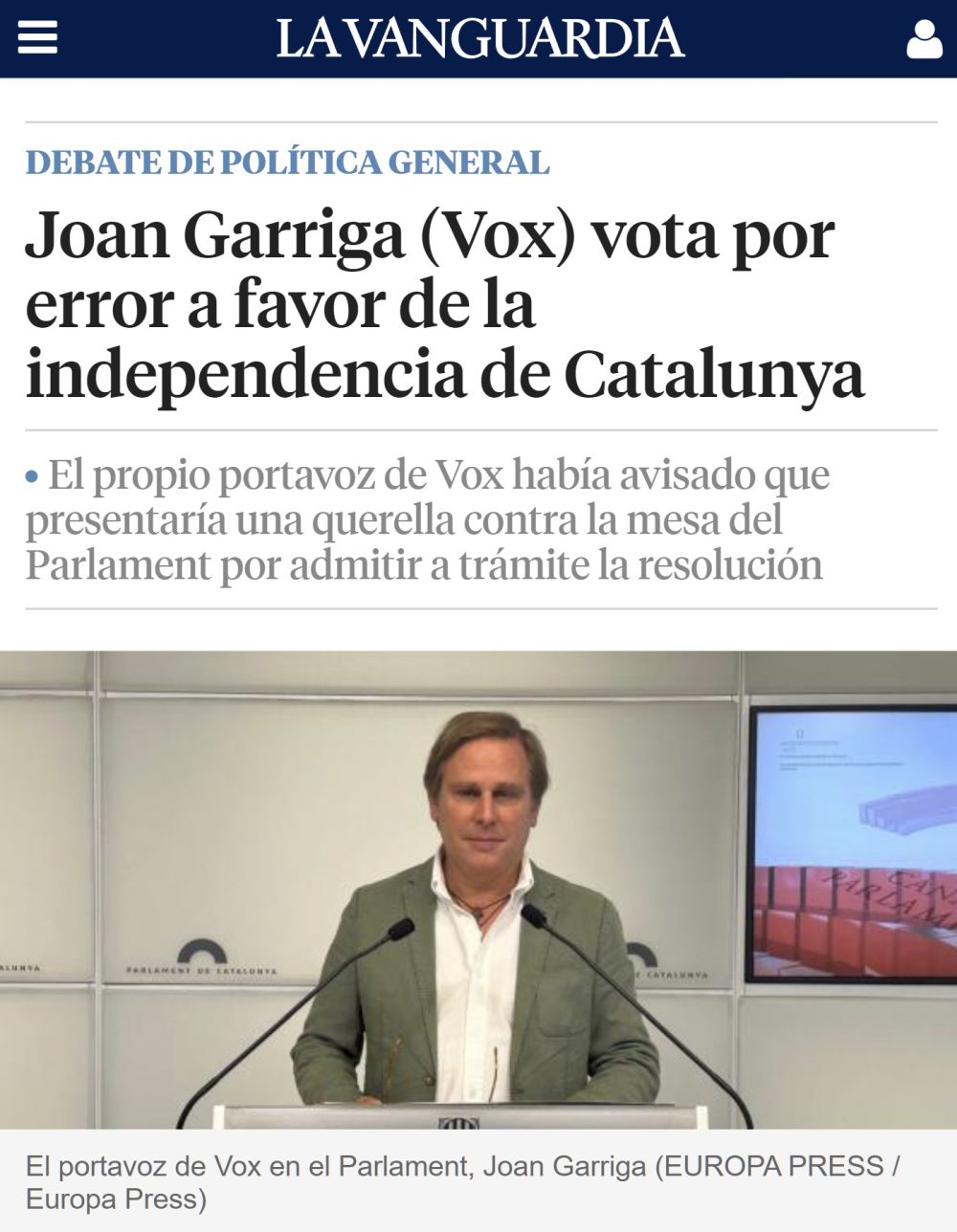 Otro diputado vuelve a votar por error al enemigo.