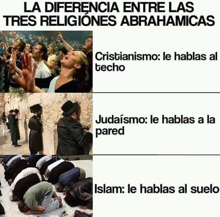 La diferencia principal entre las 3 religiones abrahámicas.