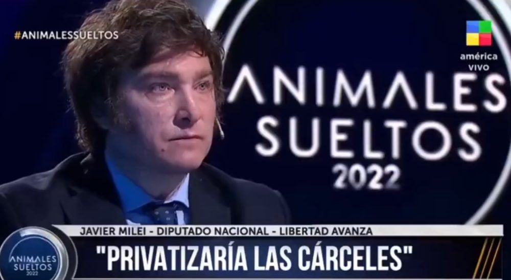 Milei propone crear cárceles privadas y que los presos trabajen para sustentar sus gastos mientras están en prisión.