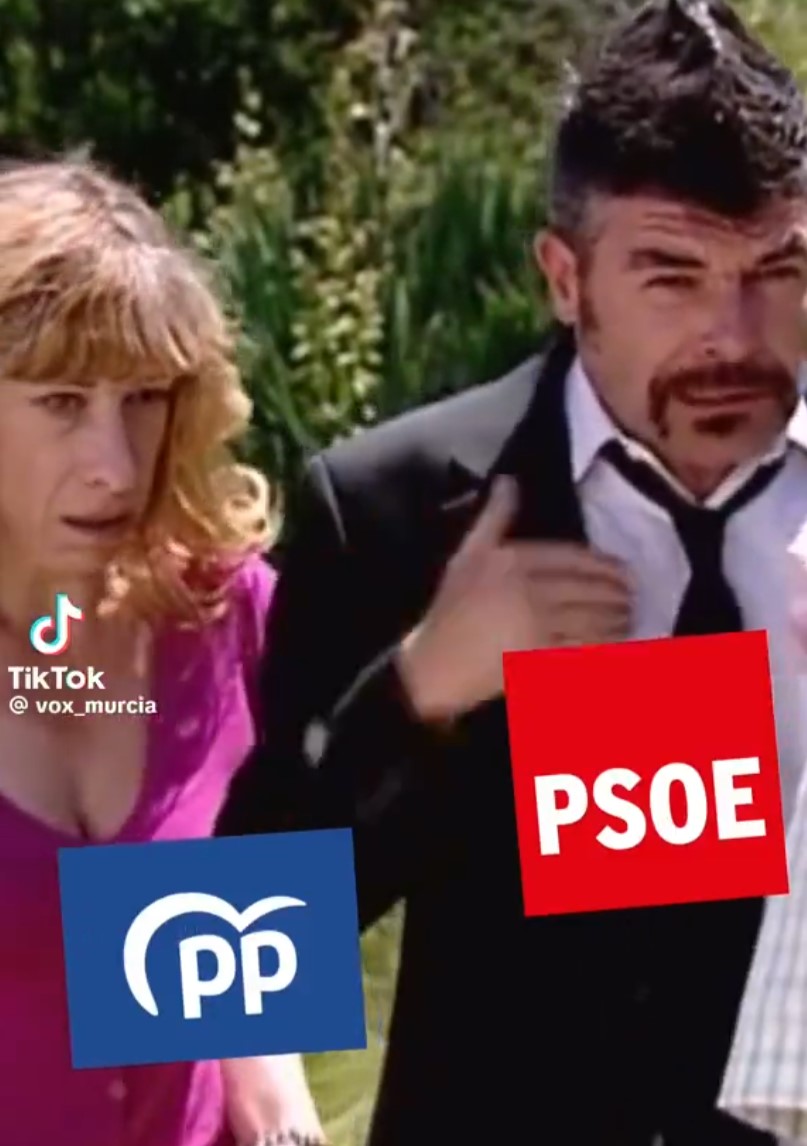 Sí, VOX Murcia ha subido este vídeo a su cuenta de TikTok.