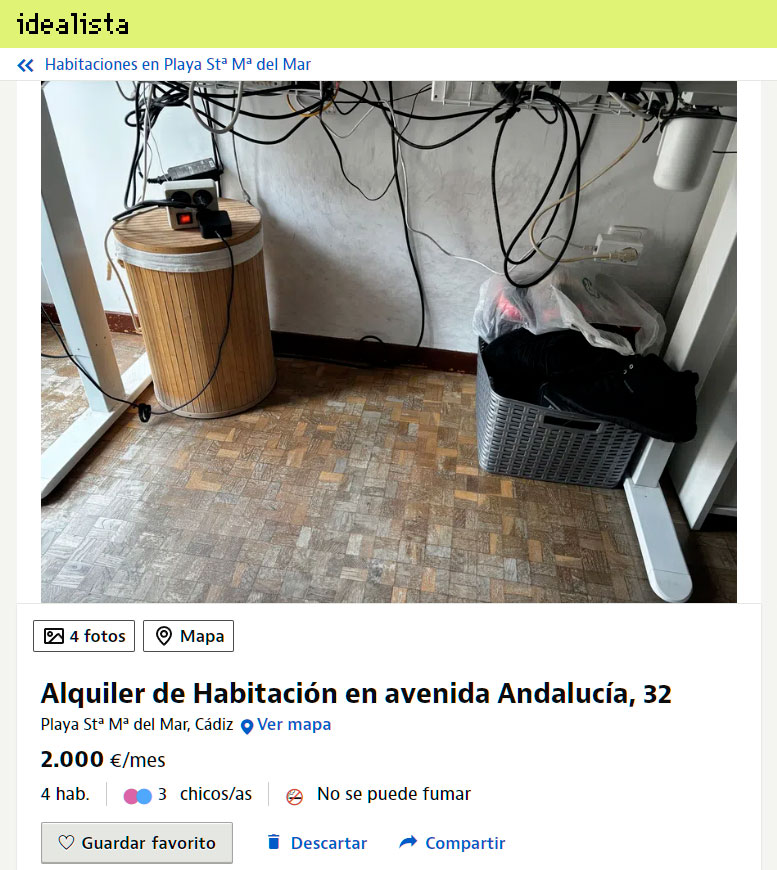 Maravilloso zulo de 10 metros cuadrados en Sol por el módico precio de 165.000 euros.