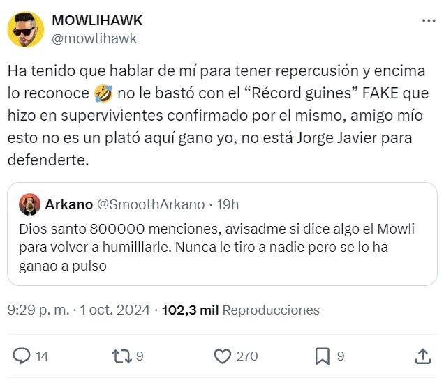 Arkano necesita más aplausitos.
