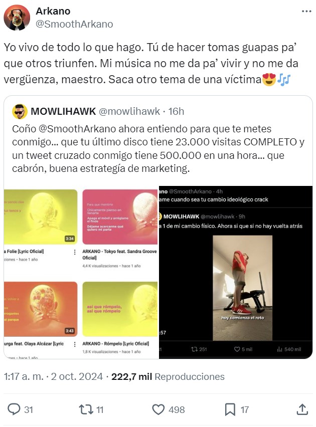 Arkano necesita más aplausitos.