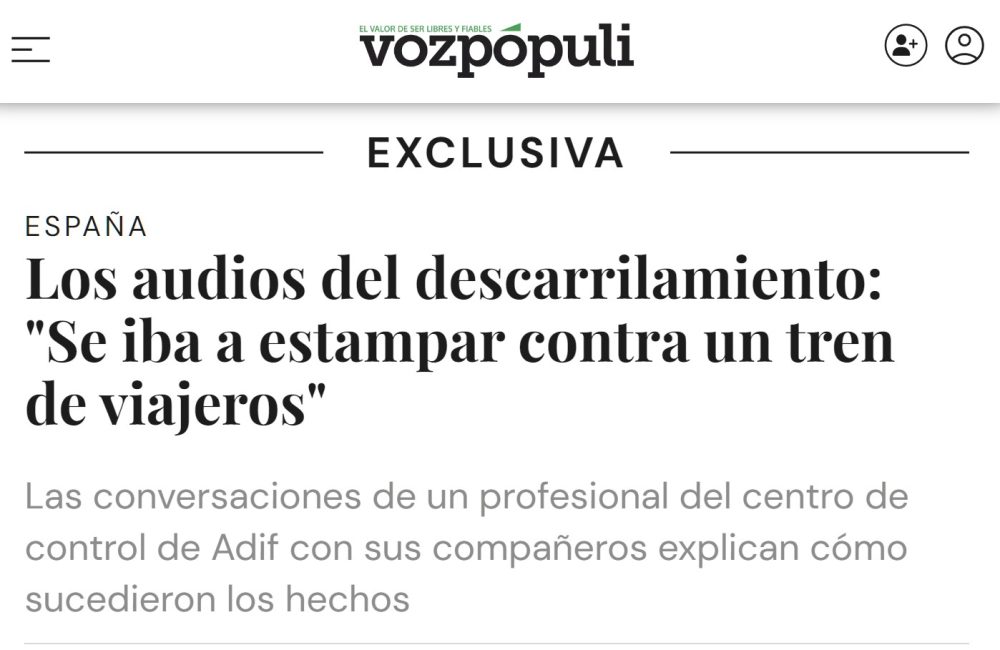 El tren descarriló porque iba a la deriva y para que no chocara con un tren de pasajeros, lo desviaron de vía cuando iba a demasiada velocidad.