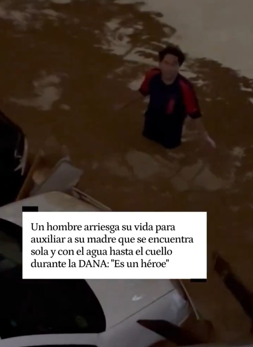 Un hombre arriesga su propia vida para ir a buscar a su madre.