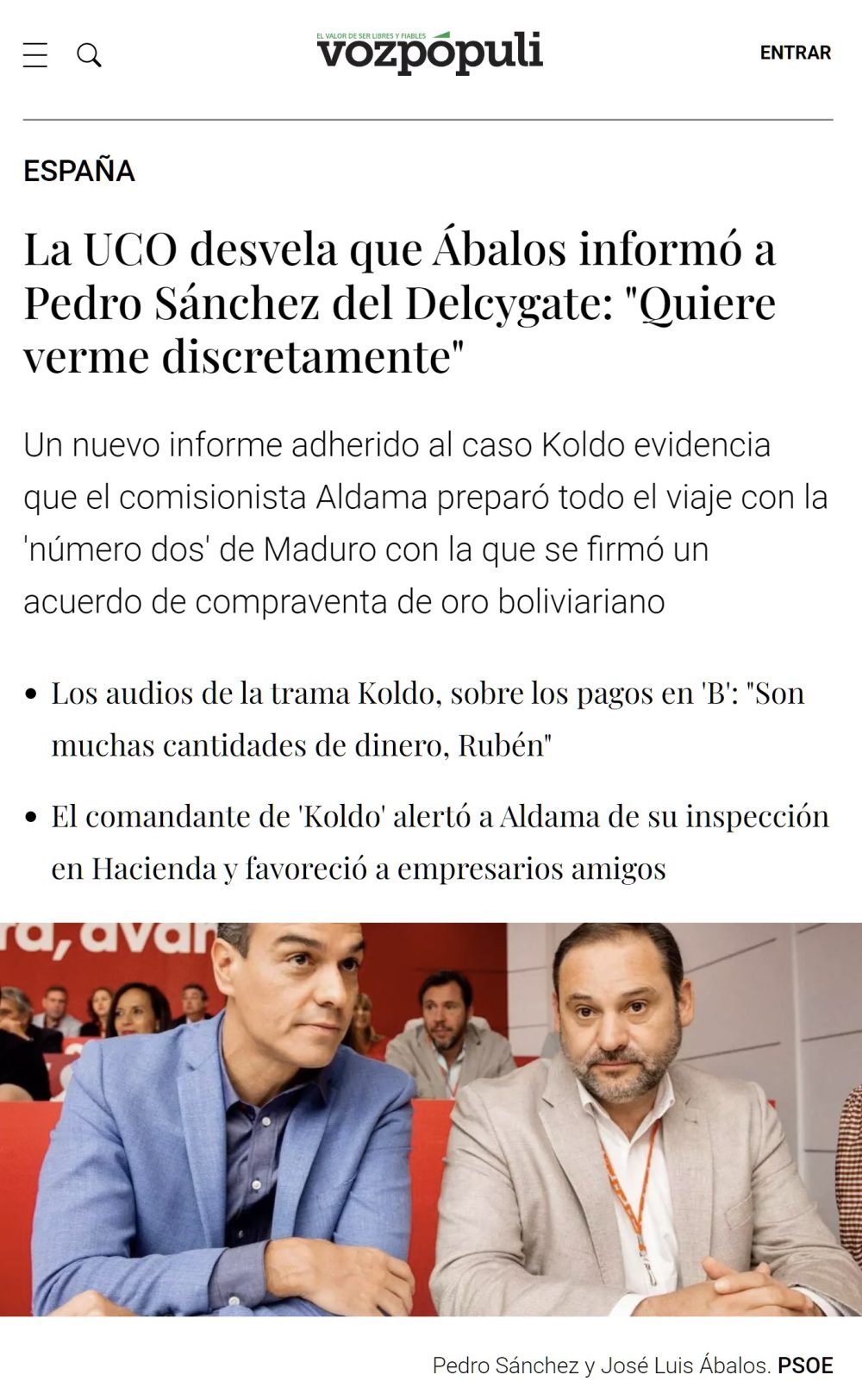 Parece que se están precipitando los acontecimientos para el PSOE.