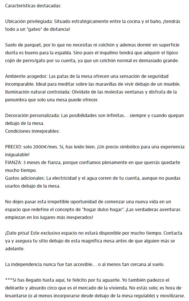 Maravilloso zulo de 10 metros cuadrados en Sol por el módico precio de 165.000 euros.