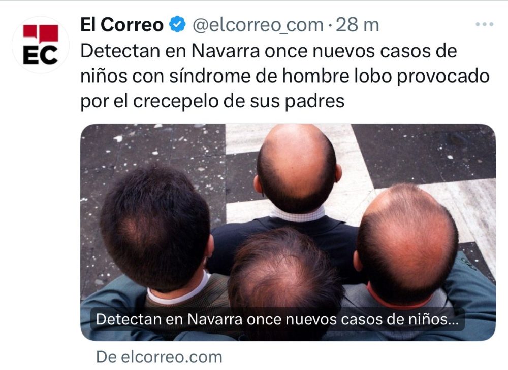 Padres calvos -> hijos peludos: las gallinas que entran por las que salen...
