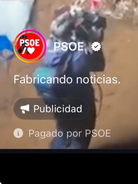 El PSOE está gastando dinero en publicidad en Facebook para descargarse de responsabilidad por la DANA.