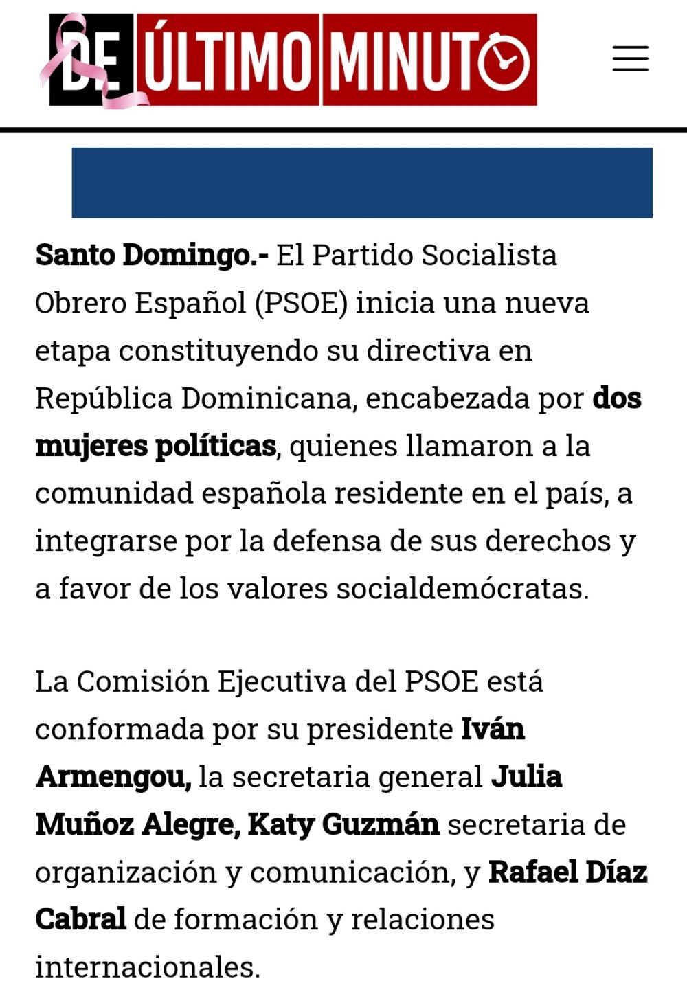 El presidente del PSOE en República Dominicana es un "asesor aduanero" que "resuelve controversias de los inversionistas extranjeros"