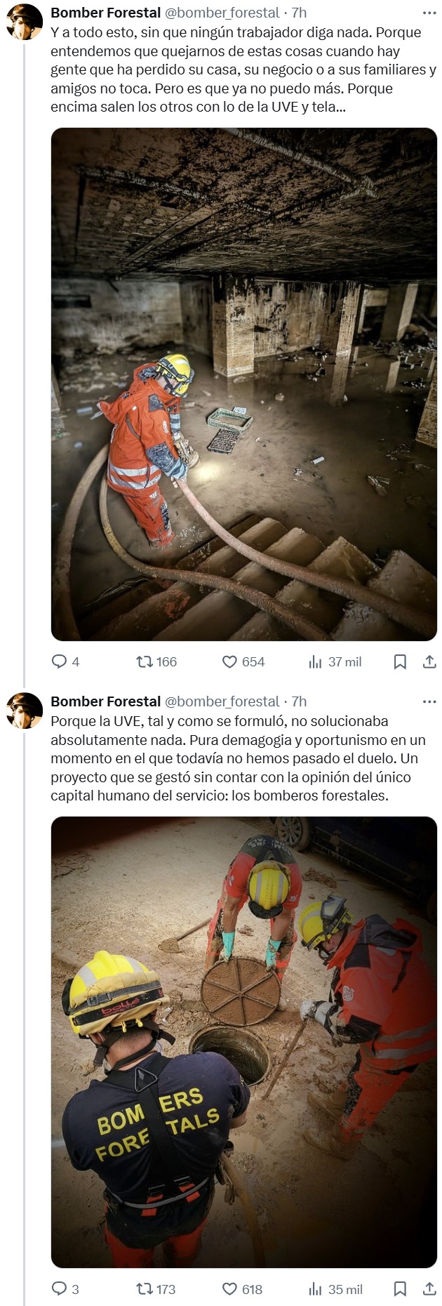 Un bombero forestal explica la desastrosa gestión de la DANA.