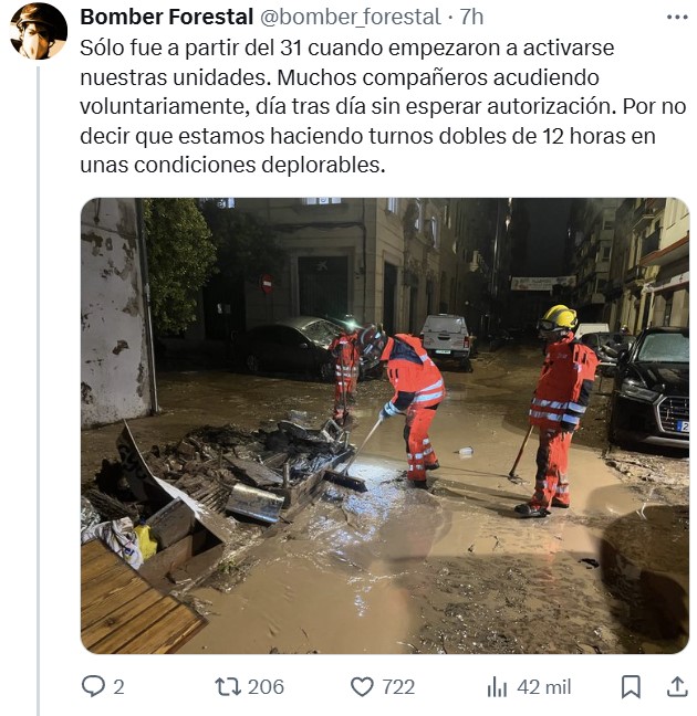 Un bombero forestal explica la desastrosa gestión de la DANA.