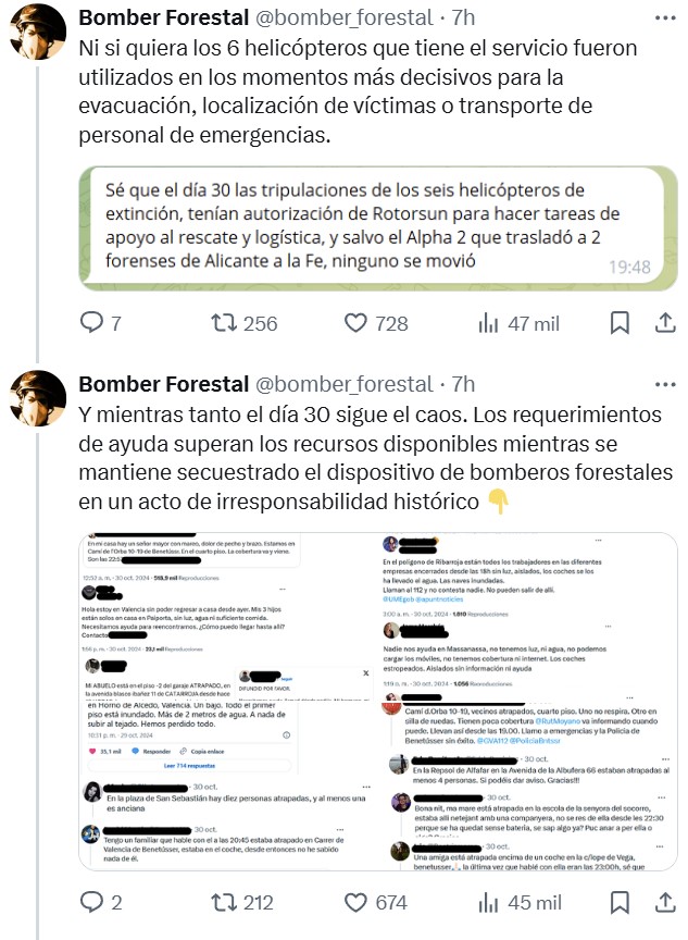 Un bombero forestal explica la desastrosa gestión de la DANA.