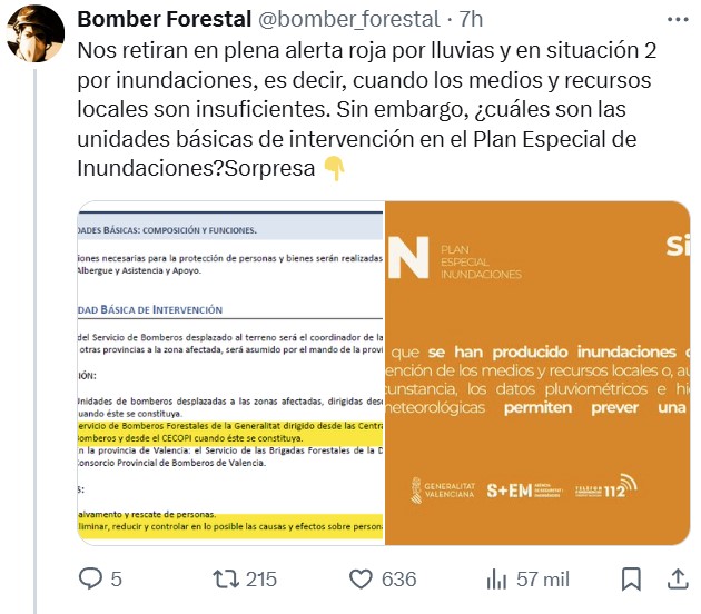 Un bombero forestal explica la desastrosa gestión de la DANA.