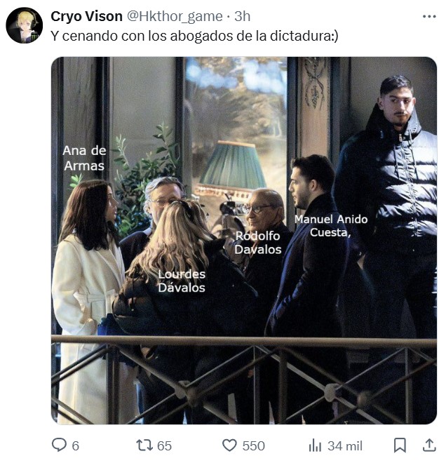 Ana de Armas es fotografiada en Madrid junto al hijastro del dictador cubano Díaz-Canel, Manuel Anido Cuesta.