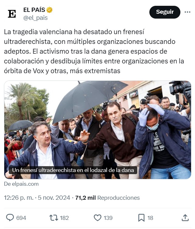 Pablo Iglesias está centrado en lo realmente importante: criticar a la gente que ayuda por dejar que un camión pagado por VOX la acerque a Valencia para poder ayudar.