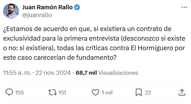Resulta que SÍ hicieron la entrevista a Jorge Martín, pero no la pudieron emitir porque había un contrato de exclusiva con A3Media.