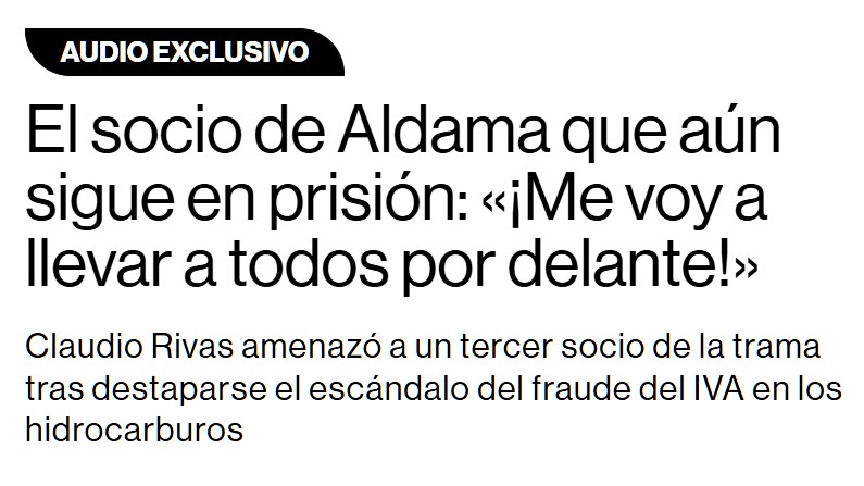 El socio de Aldama que sigue en prisión: "Me los voy a llevar a todos por delante".