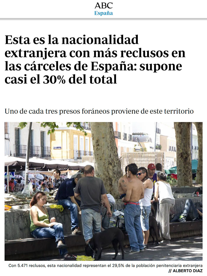 Los extranjeros representan el 31,4% de la población reclusa en España, lo que triplica su presencia en el conjunto de la población empadronada en el país, que alcanza el 12,7%.