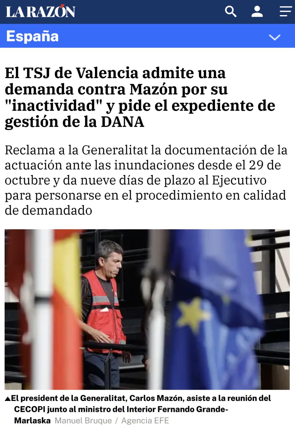 Se está cociendo una macrodenuncia contra Mazón por la DANA.