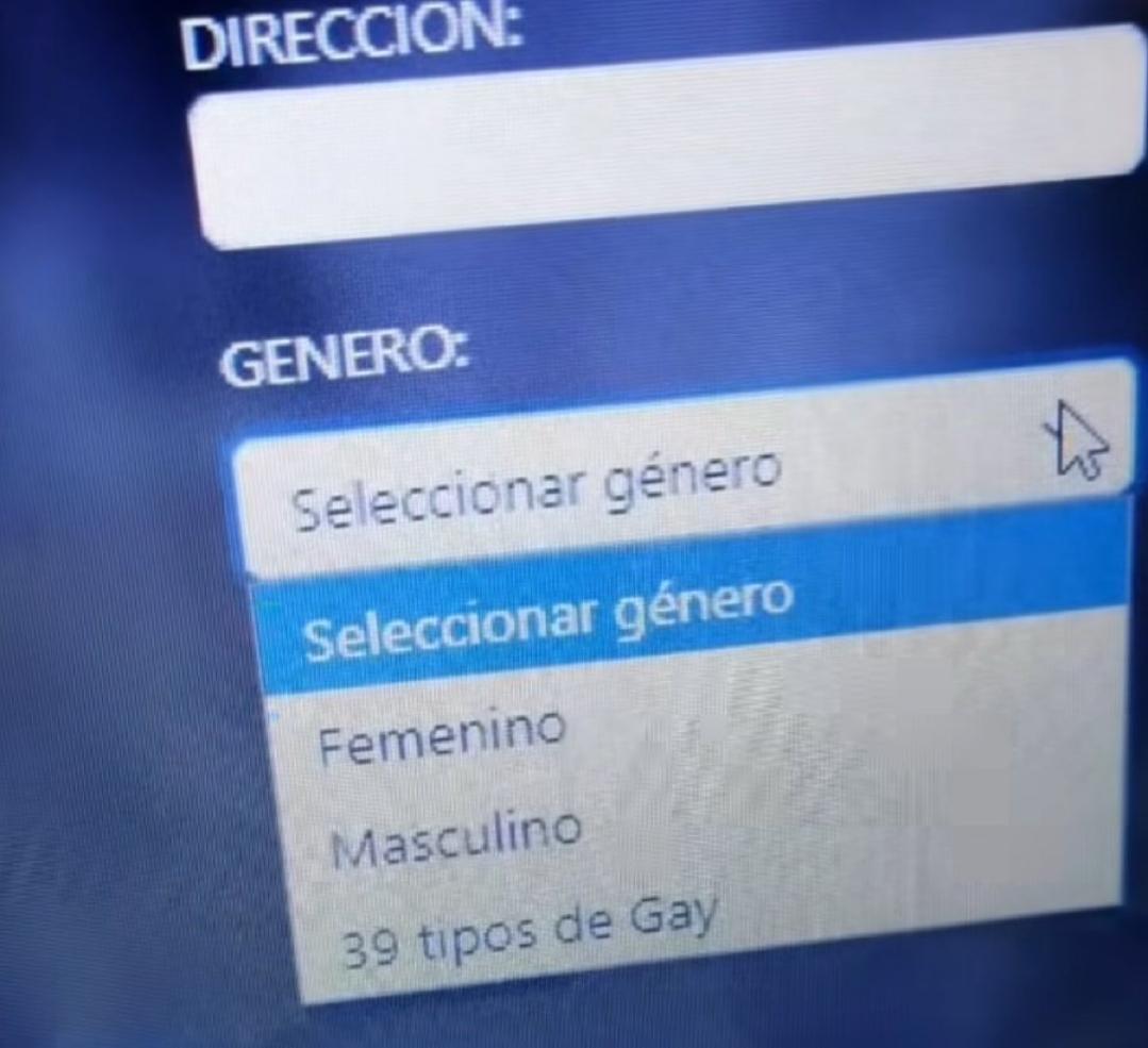 Selecciona tu género.