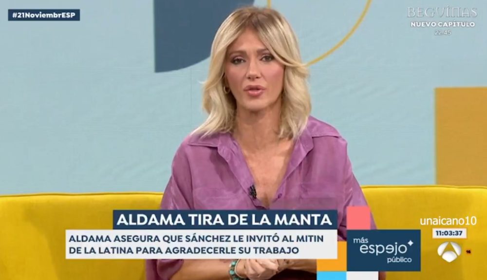 Aldama ha cantado, implicando a Pedro Sánchez y a Begoña Gómez.