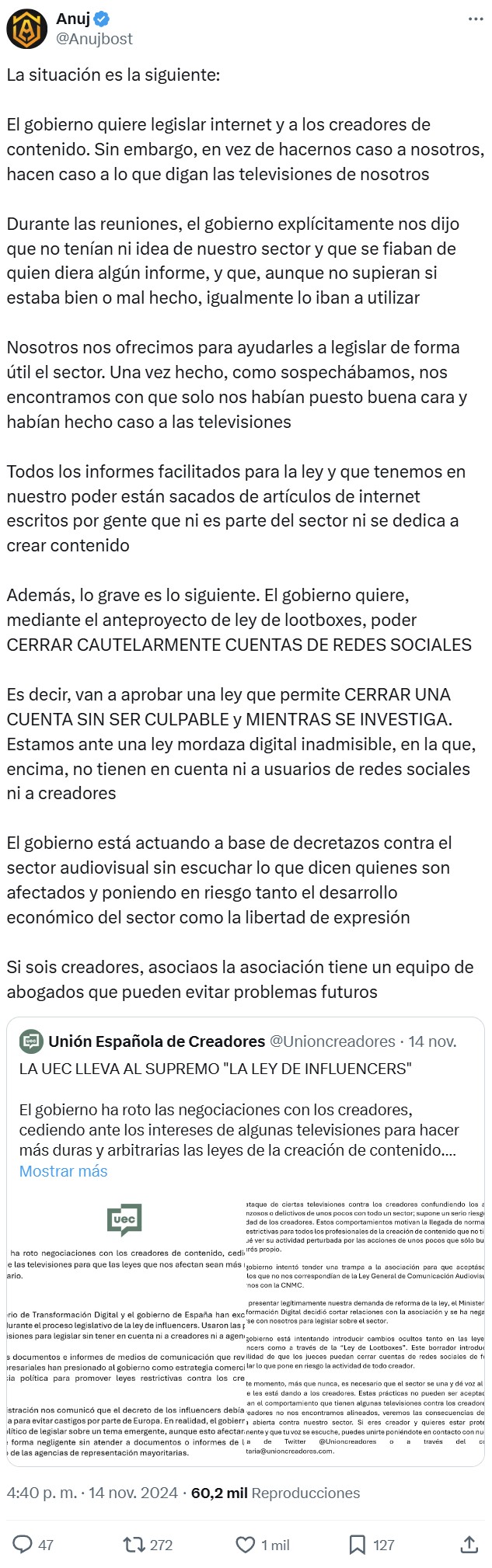 La Ley Mordaza llega a Internet.