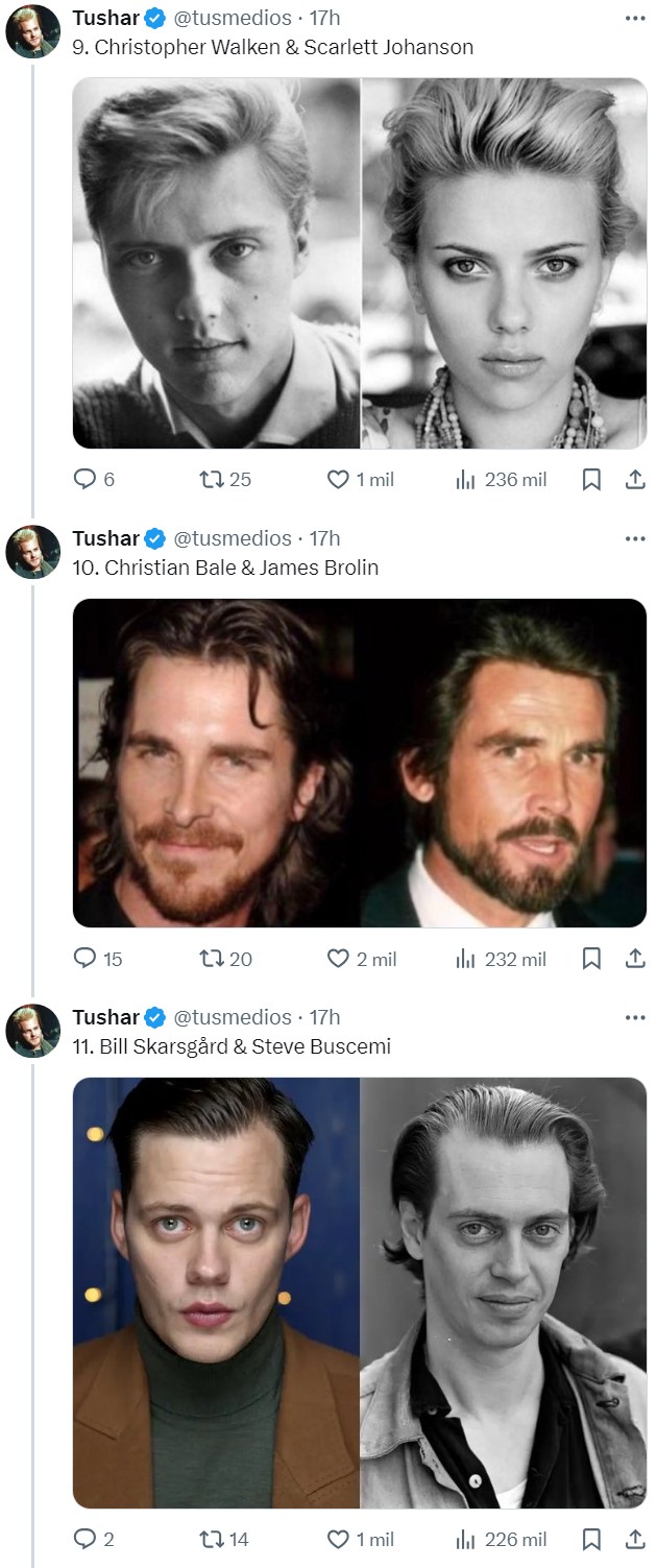 Actores con los que la naturaleza recicló ADN.