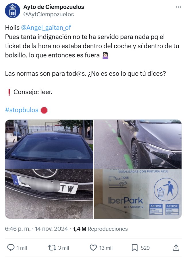 Ángel Gaitán, alias "todo el mundo hace mal las cosas menos yo", humillado por el ayuntamiento de Cienpozuelos (y por las notas de la comunidad).