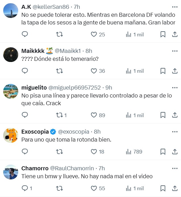 "Pillado conduciendo de manera temeraria"
