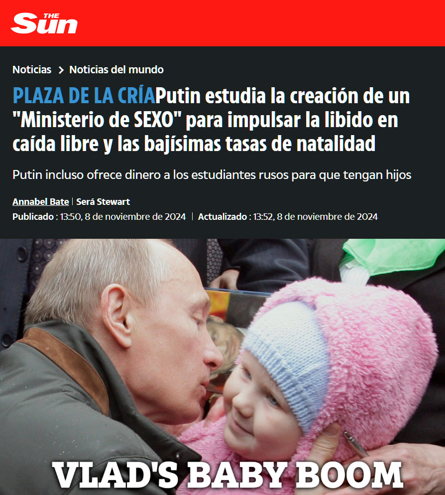 Putin planea crear el "Ministerio del S€XO"