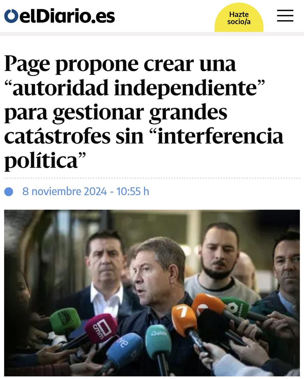 Un político aceptando implícitamente que todo lo que tocan los políticos funciona peor.