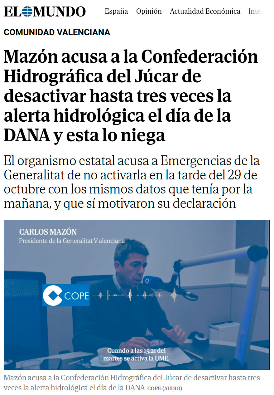 Mazón llegó 2 horas tarde a la reunión de emergencia