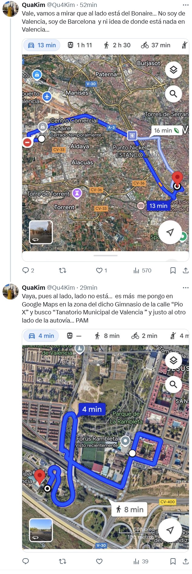 Se está compartiendo un vídeo acompañado del texto "coches fúnebres saliendo del parking de Bonaire" que es... falso.