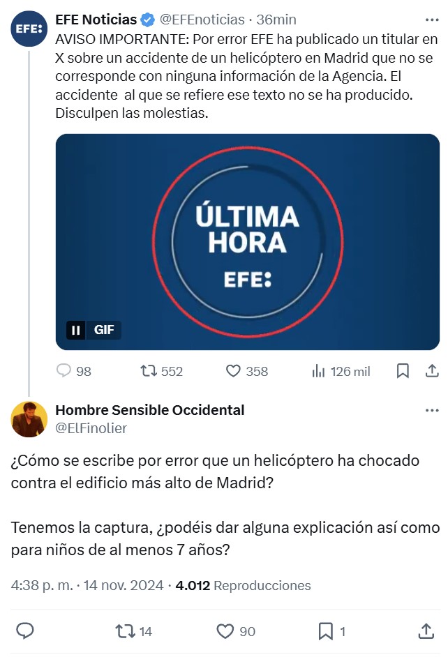 ¿Es la Agencia EFE el periódico Tomorrow de 007?