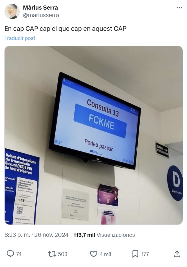 Mientras tanto, en la Unidad de Infecciones de Transmisión Sеxual del hospital Vall d'Hebron...