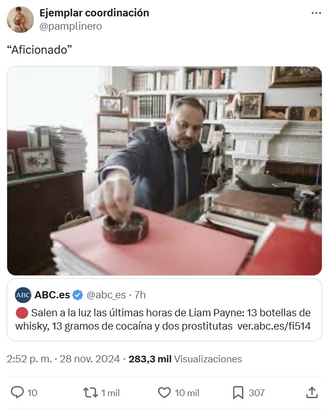 Las últimas horas de Liam Payne parecen un día cualquiera entre semana de Charlie Sheen.