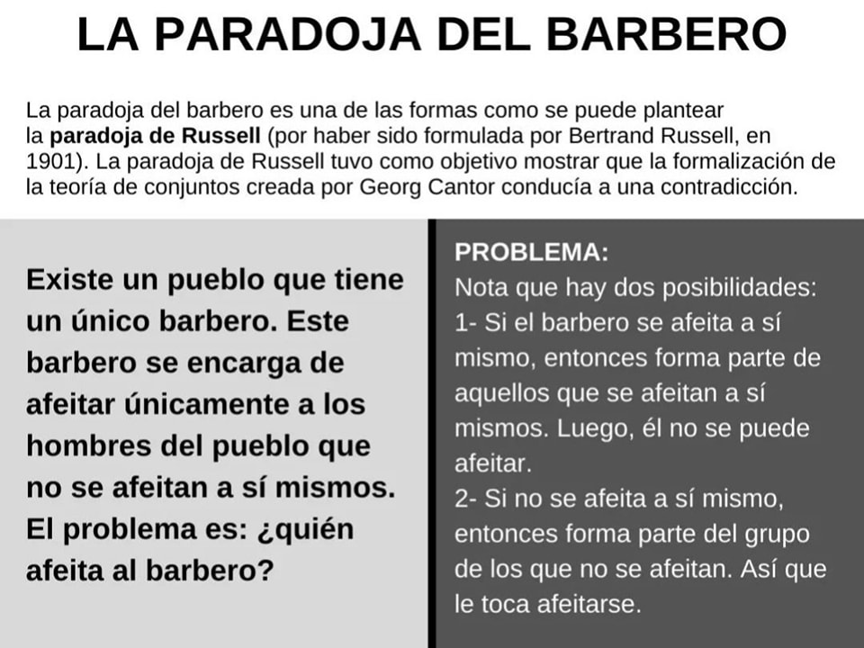 La paradoja del barbero.