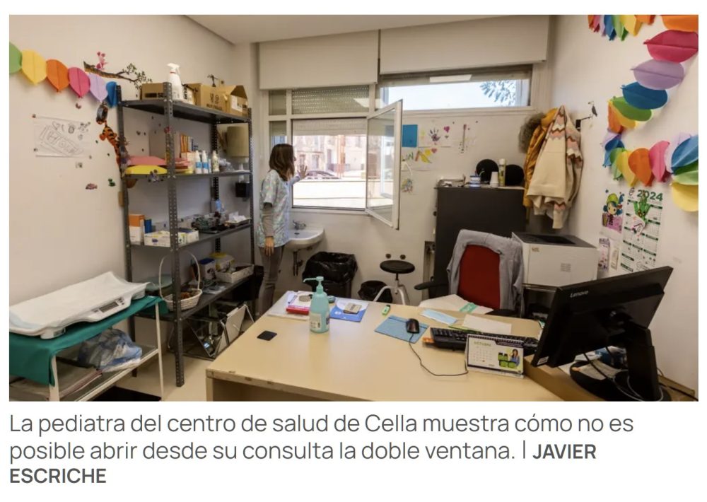Reforman un centro de salud en Teruel y ponen todas las ventanas al revés.