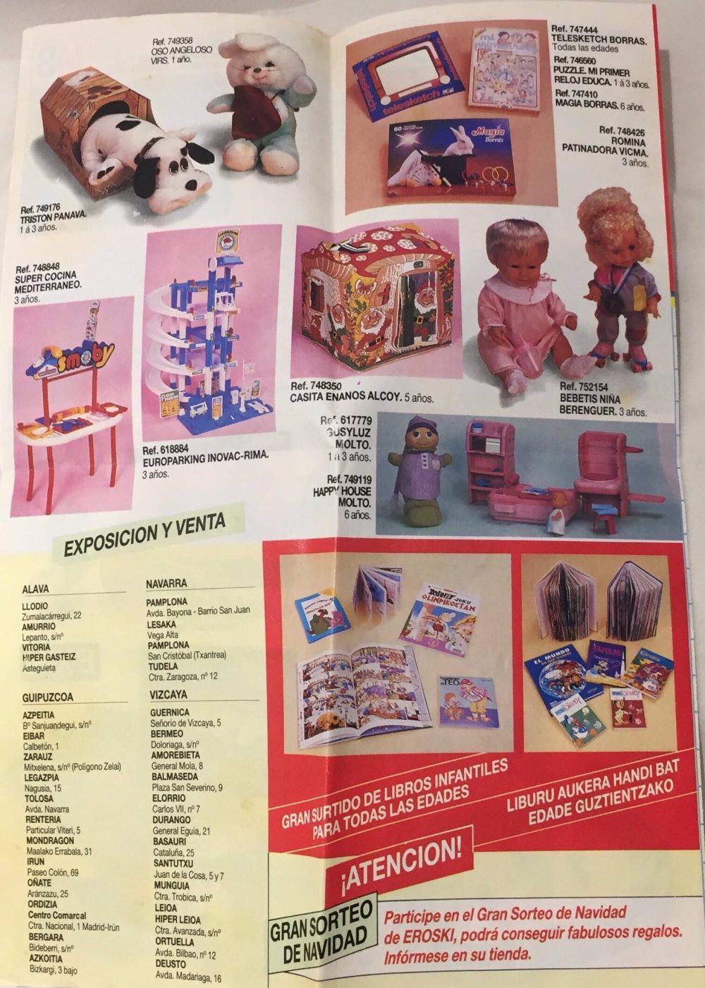 Catálogo de juguetes de Eroski, Navidad 86-87.