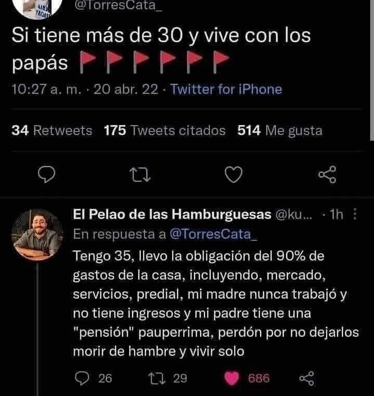 Hombres que viven con sus padres -> RED FLAG.