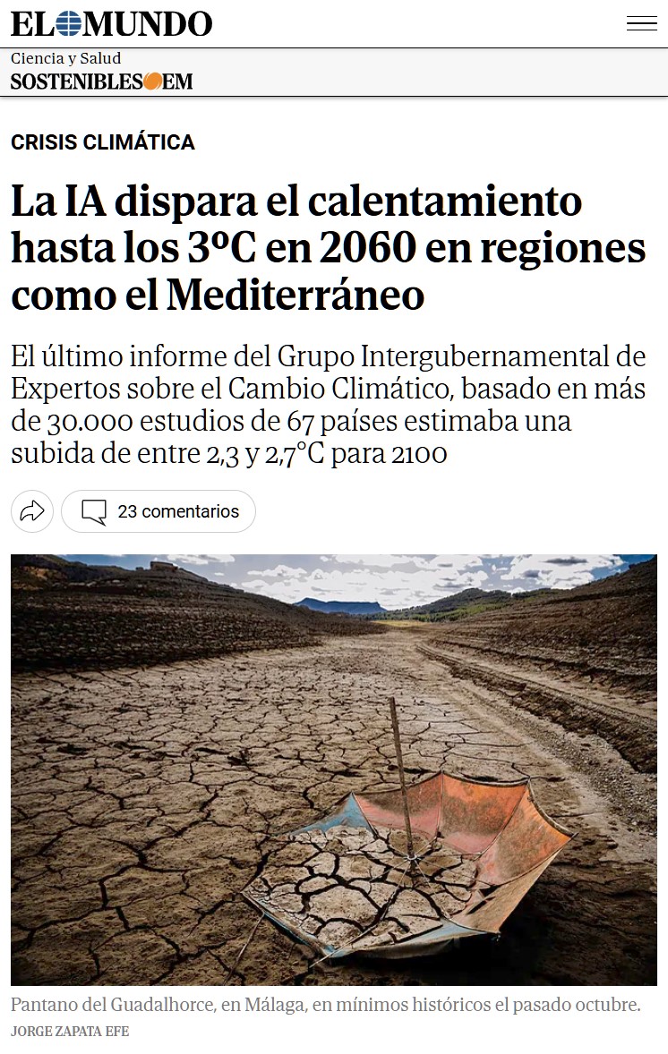 La IA modifica las previsiones de calentamiento global... A PEOR.